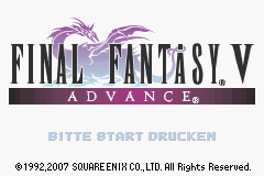 Final Fantasy V Advance title screen for GameBoy Advance